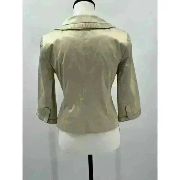 Loft Women's Sz 2 Light Green Button-Up Jacket Stunning Sleeve & Neck Detail - Picture 5 of 8